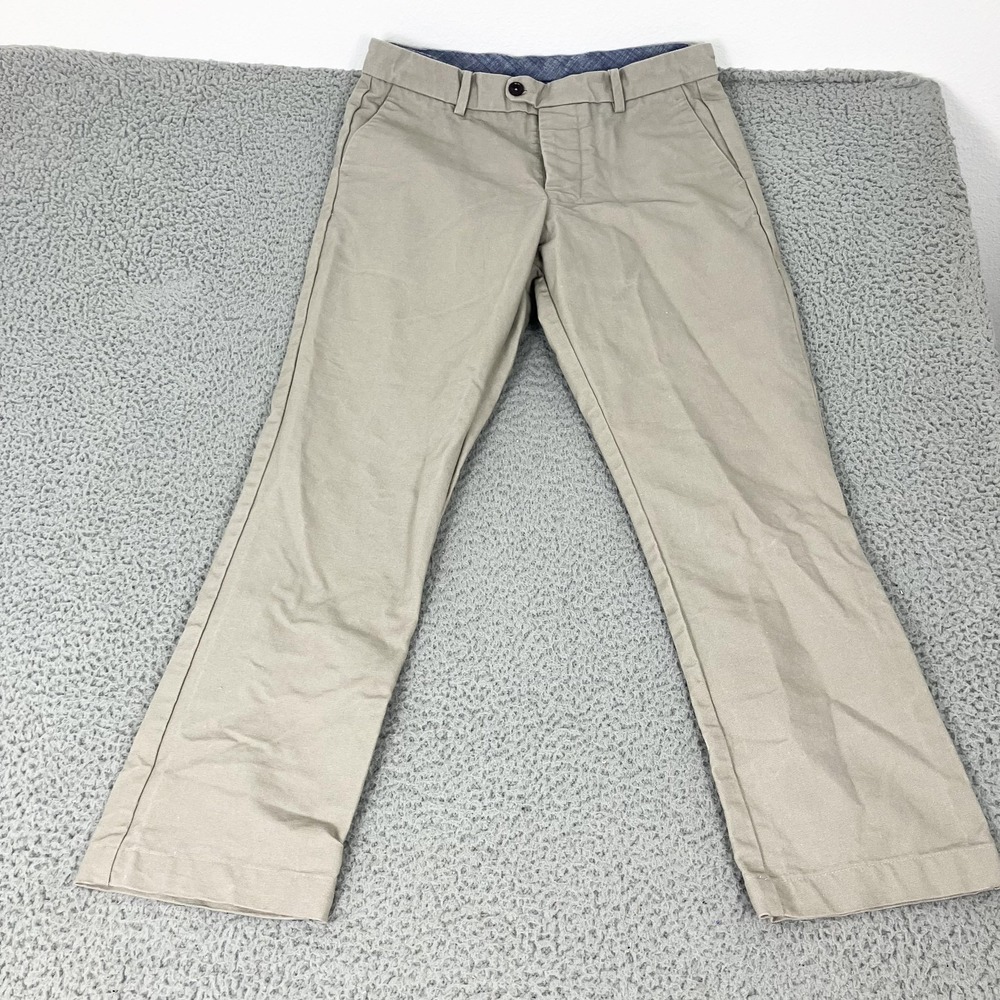 Gustin Pants Mens 36x30 Beige Straight Fit Chino Straight Leg Made USA Casual